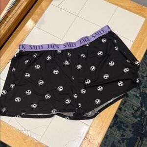 Disney Black and Purple Women's Sleep Shorts